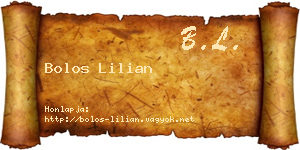 Bolos Lilian névjegykártya